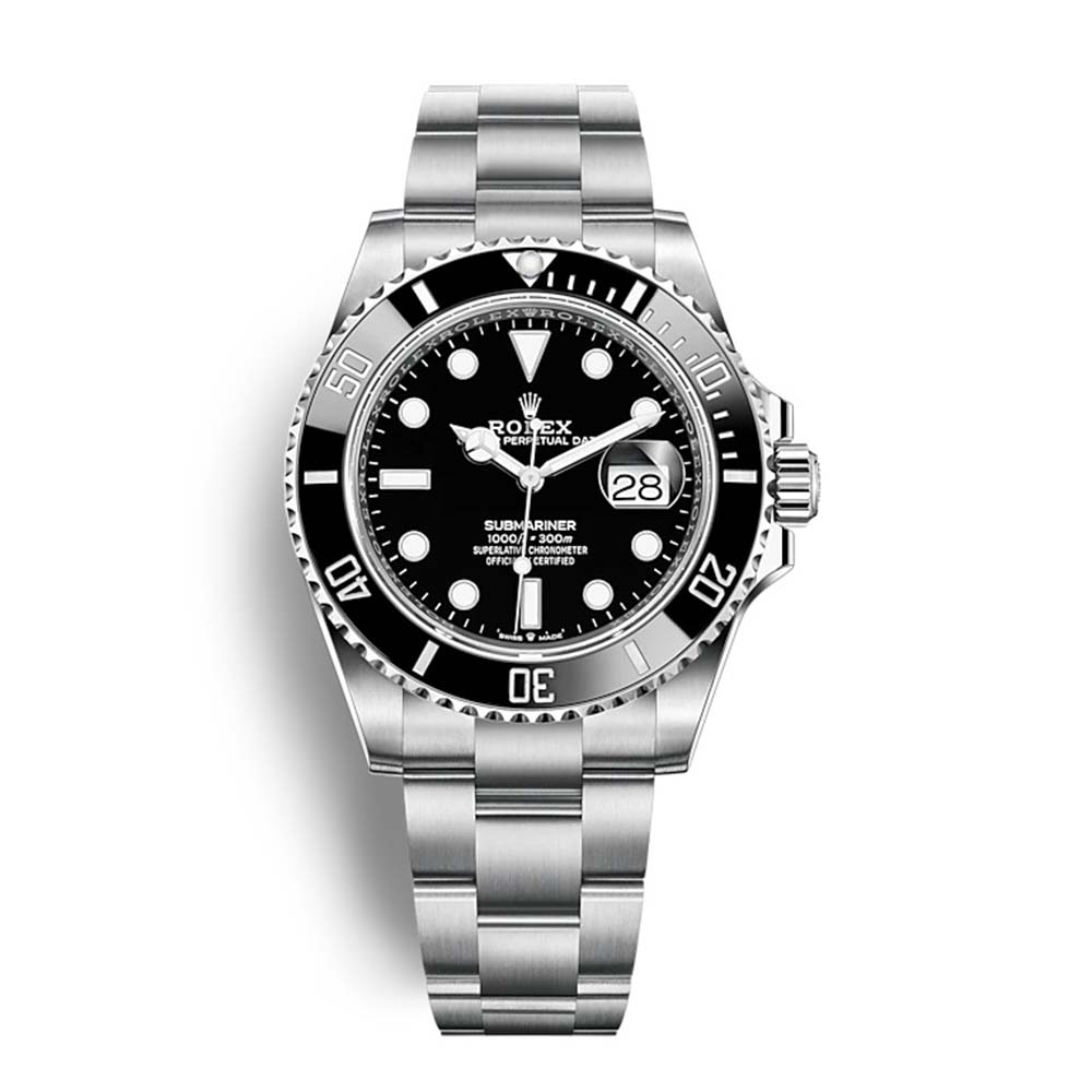 Rolex Men Submariner Date Professional Watches Oyster 41 mm in Oystersteel-Black (1)