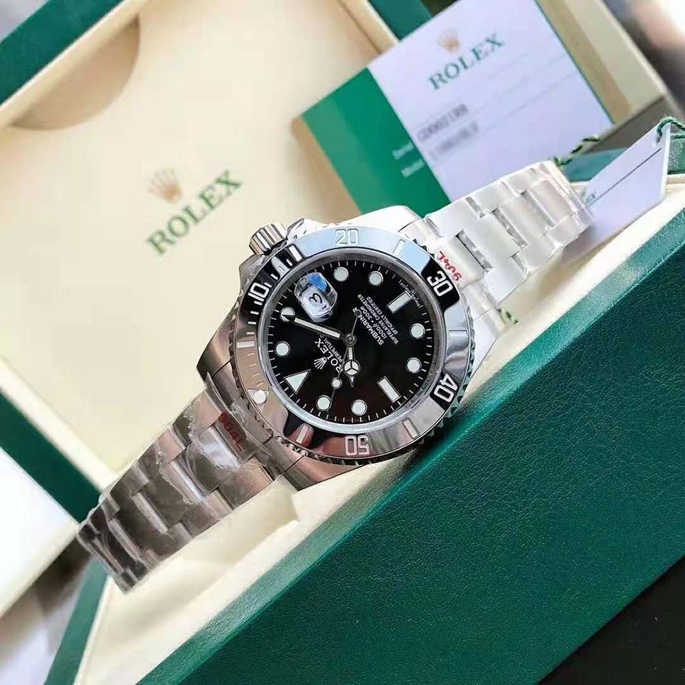 Rolex Men Submariner Date Professional Watches Oyster 41 mm in Oystersteel-Black (5)-1