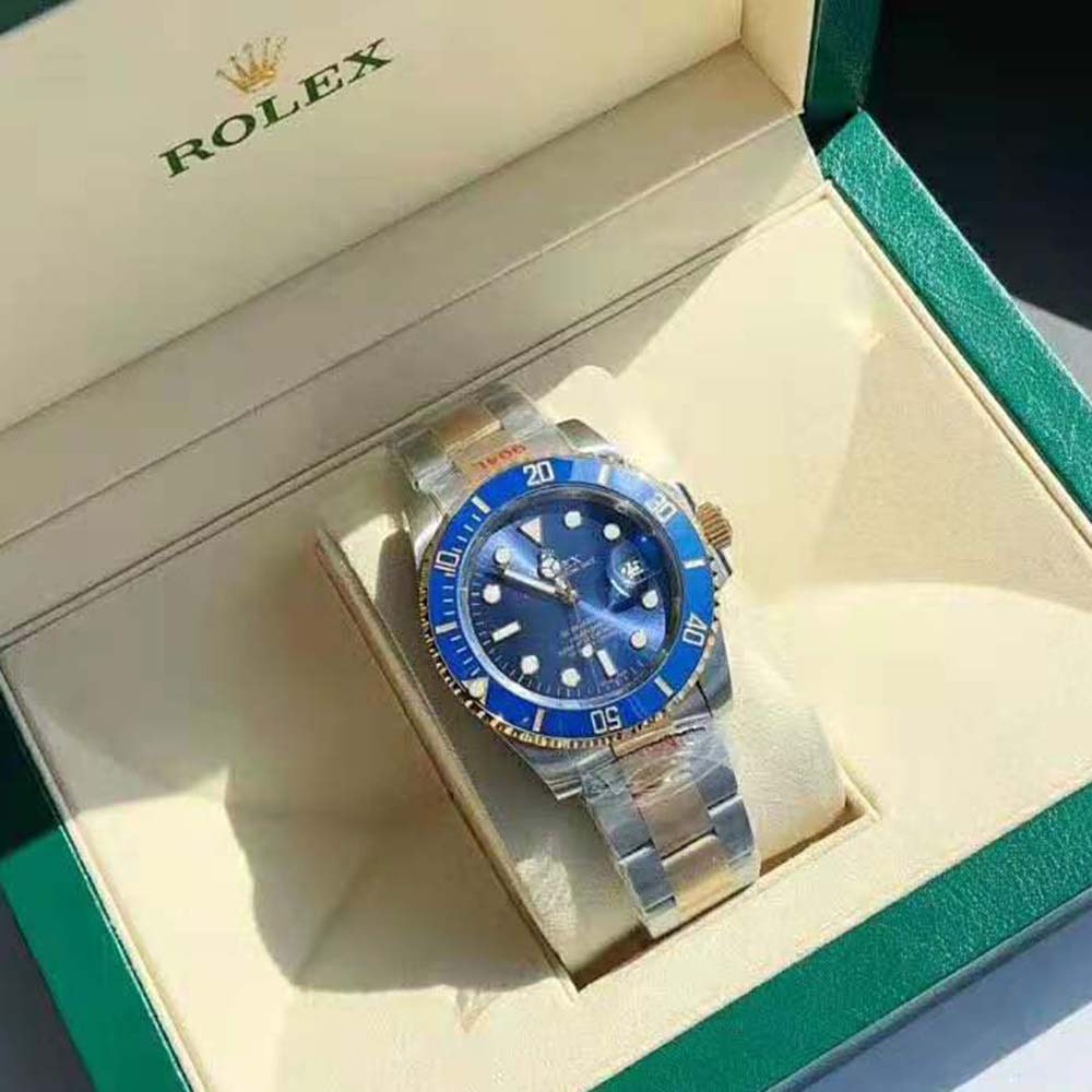 Rolex Men Submariner Date Professional Watches Oyster 41 mm in Oystersteel and Yellow Gold-Blue (4)-1