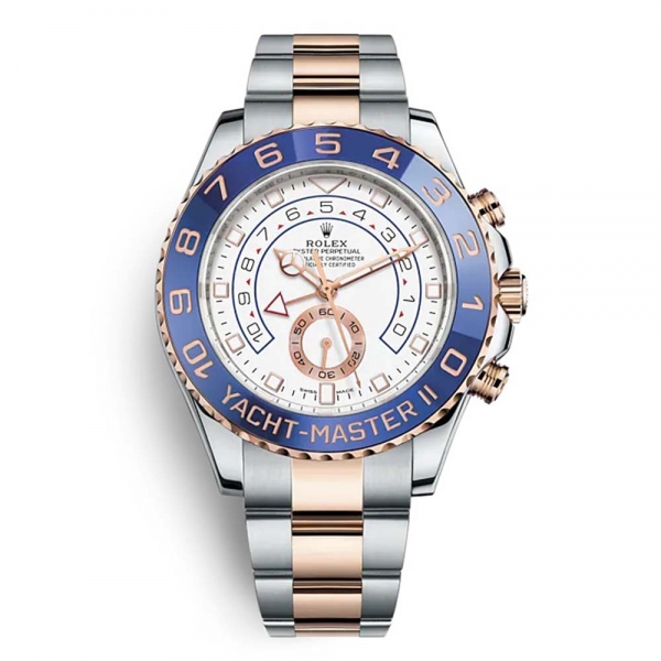 Rolex Men Yacht-Master II Professional Watches Oyster 44 mm in Oystersteel and Everose Gold-White (1)
