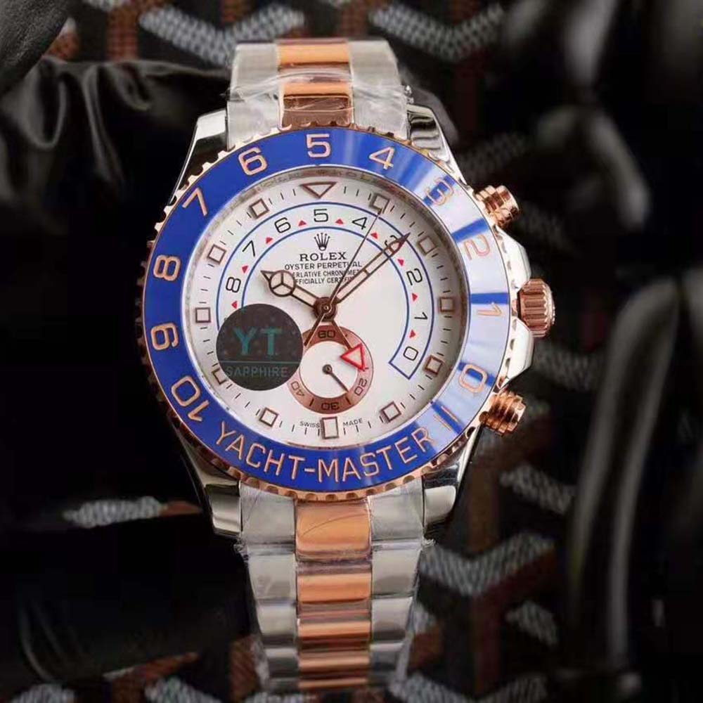 Rolex Men Yacht-Master II Professional Watches Oyster 44 mm in Oystersteel and Everose Gold-White (2)