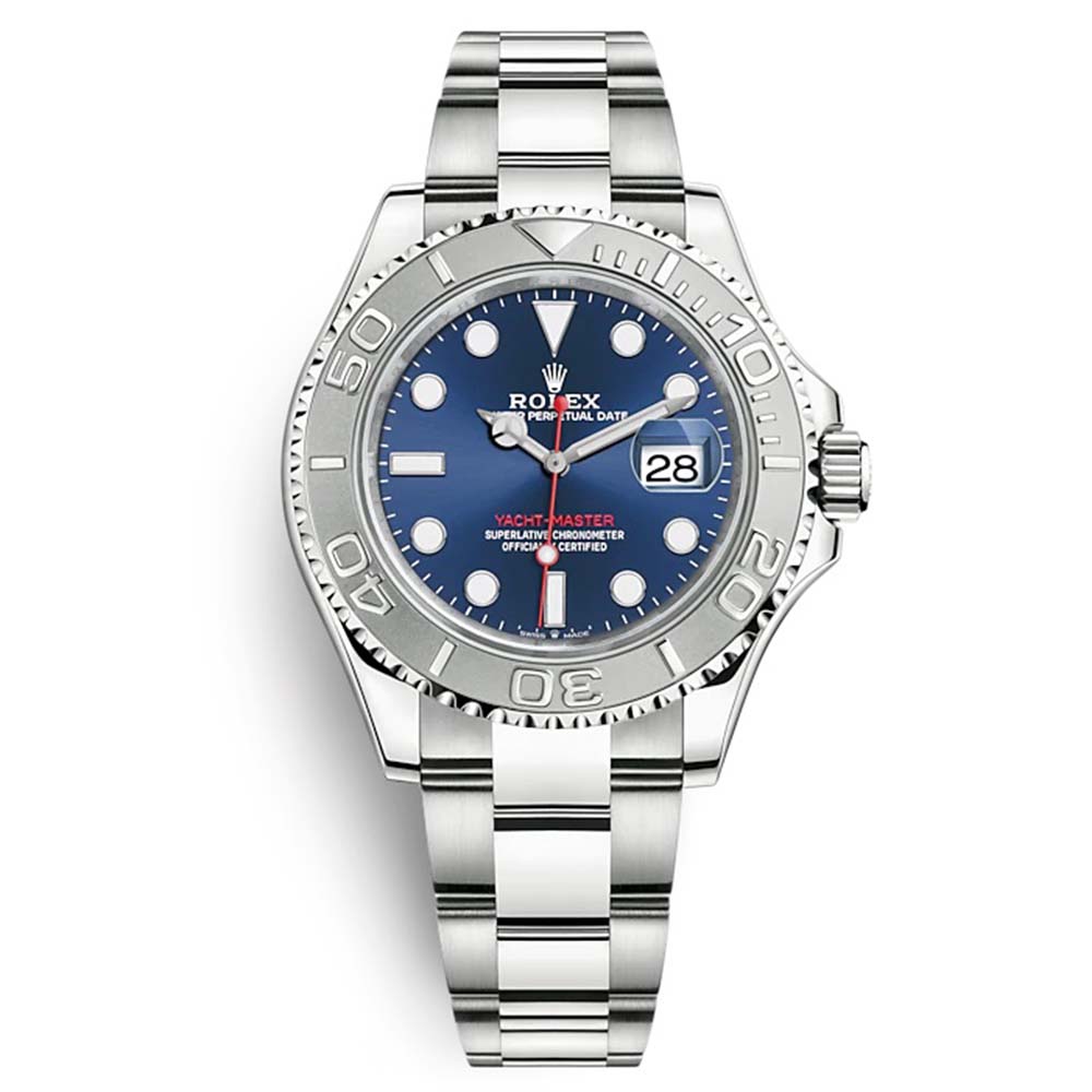Rolex Men Yacht-Master Professional Watches Oyster 40 mm in Oystersteel and Platinum-Blue (1)