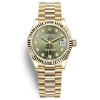 Rolex Women Datejust Classic Watches Oyster 31 mm in Yellow Gold-Green