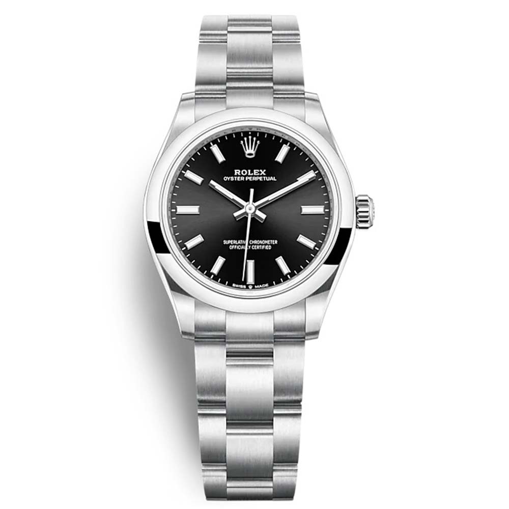 Rolex Women Oyster Perpetual Classic Watches 31 mm in Oystersteel-Black