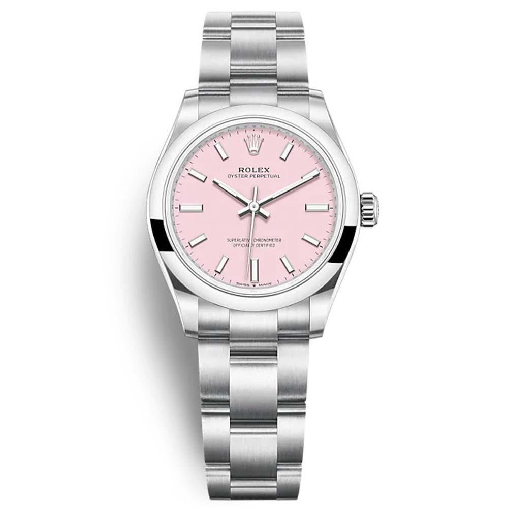 Rolex Women Oyster Perpetual Classic Watches 31 mm in Oystersteel-Pink (1)