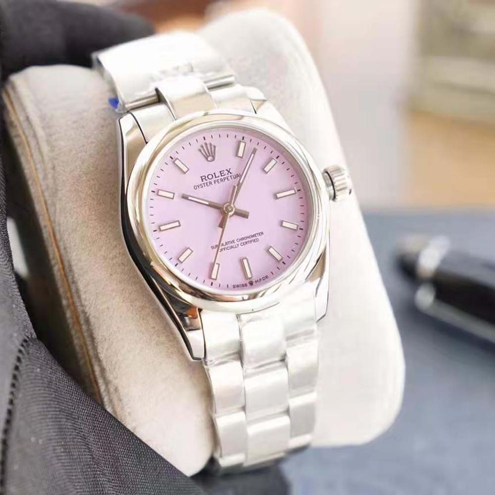 Rolex Women Oyster Perpetual Classic Watches 31 mm in Oystersteel-Pink (2)