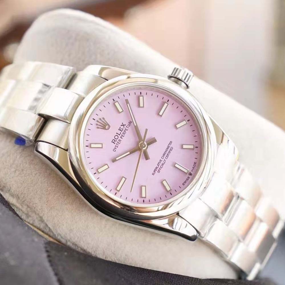 Rolex Women Oyster Perpetual Classic Watches 31 mm in Oystersteel-Pink (3)