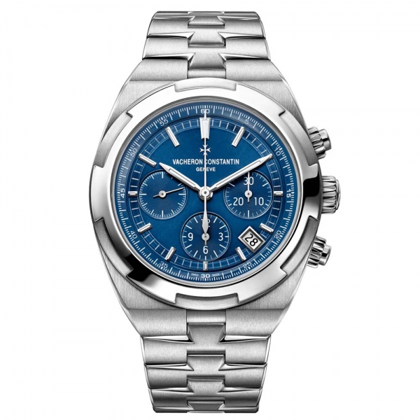 Vacheron Constantin Men Overseas Chronograph 42.50 mm in Stainless Steel-Blue