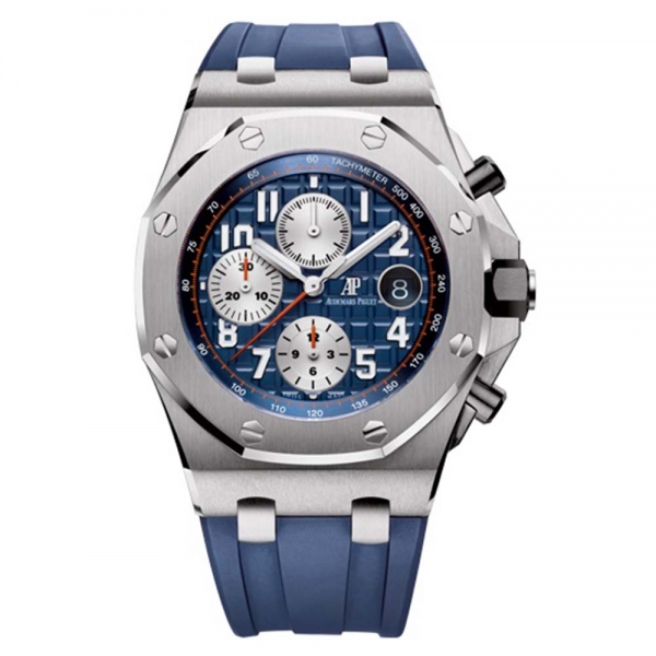Audemars Piguet Men Royal Oak Offshore Selfwinding Chronograph 42 mm in Stainless Steel-Blue (1)