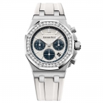 Audemars Piguet Women Royal Oak Offshore Selfwinding Chronograph 37 mm in Stainless Steel-White