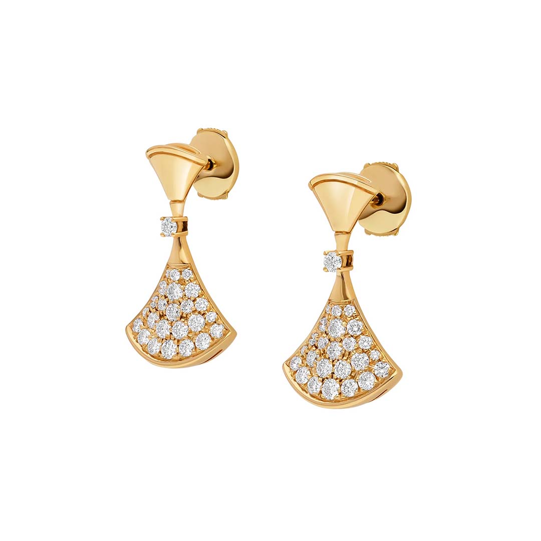 Bulgari Divas Dream Earrings in Yellow Gold with Diamonds (1)