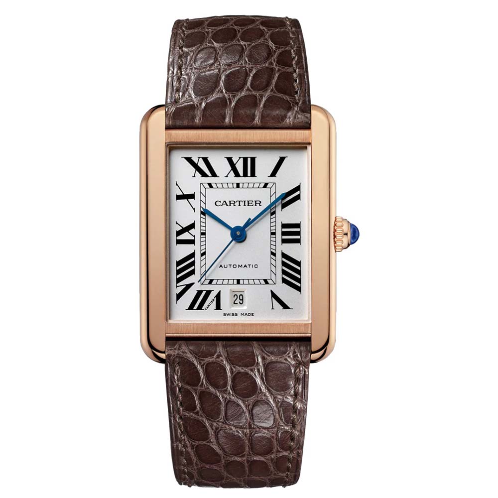 Cartier Men Tank Solo Watch Extra-large Model Automatic Movement in Pink Gold-White (1)