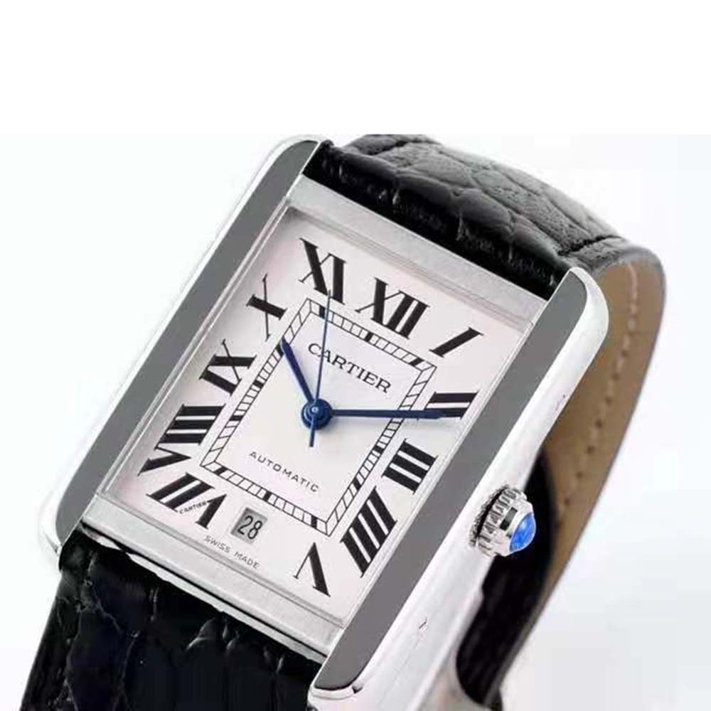 Cartier Men Tank Solo Watch Extra-large Model Automatic Movement in Steel-Silver (4)