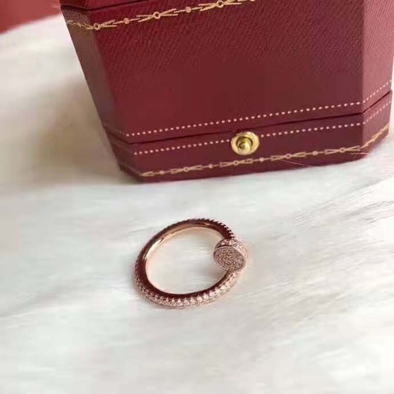 Cartier Women Juste Un Clou Ring in Pink Gold with Diamonds (5)