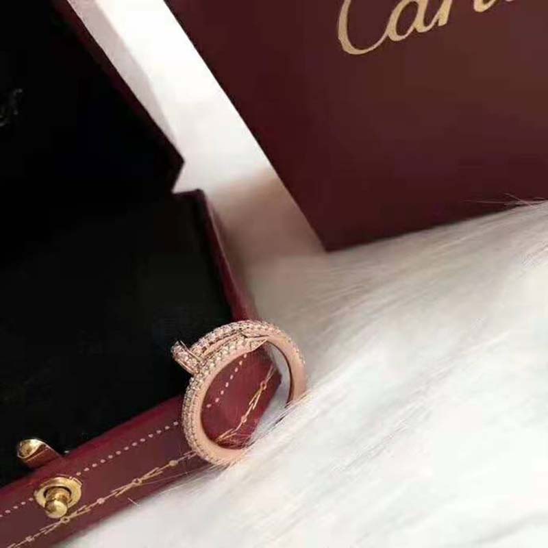 Cartier Women Juste Un Clou Ring in Pink Gold with Diamonds (7)