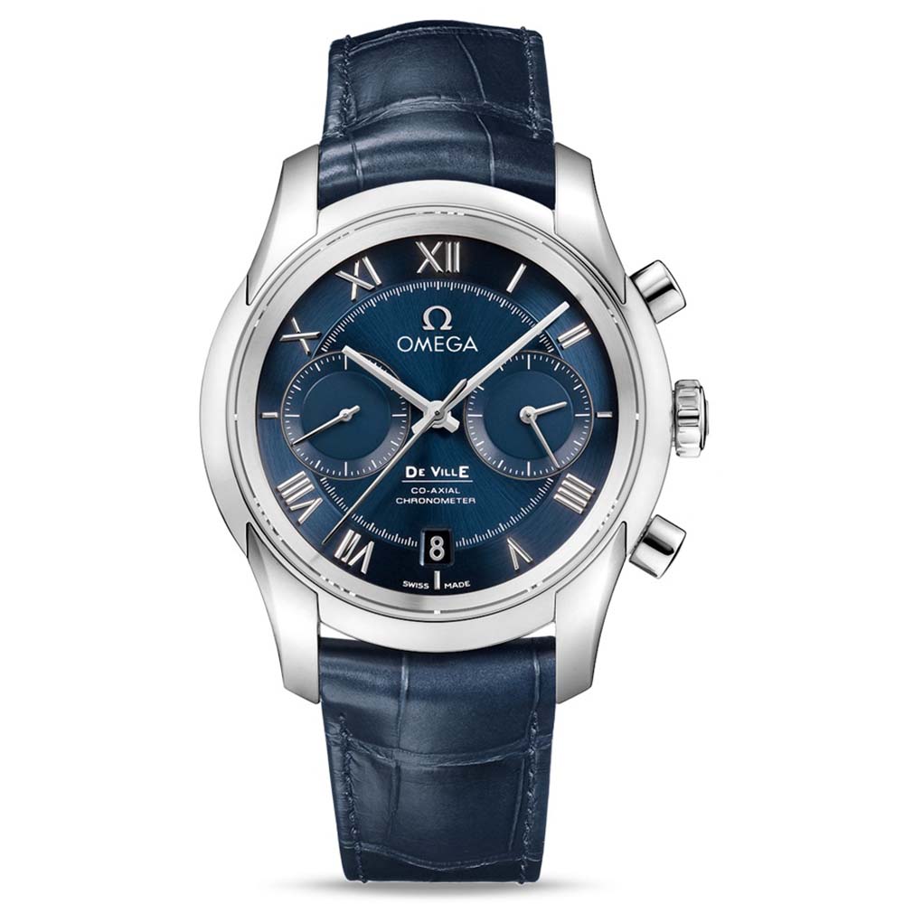Omega Men De Ville Hour Vision Co‑Axial Chronometer Chronograph 42 mm-Blue (1)