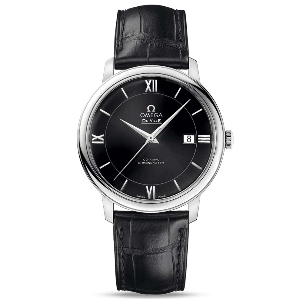 Omega Men De Ville Prestige Co-Axial Chronometer 39.5 mm in Stainless Steel-Black (1)