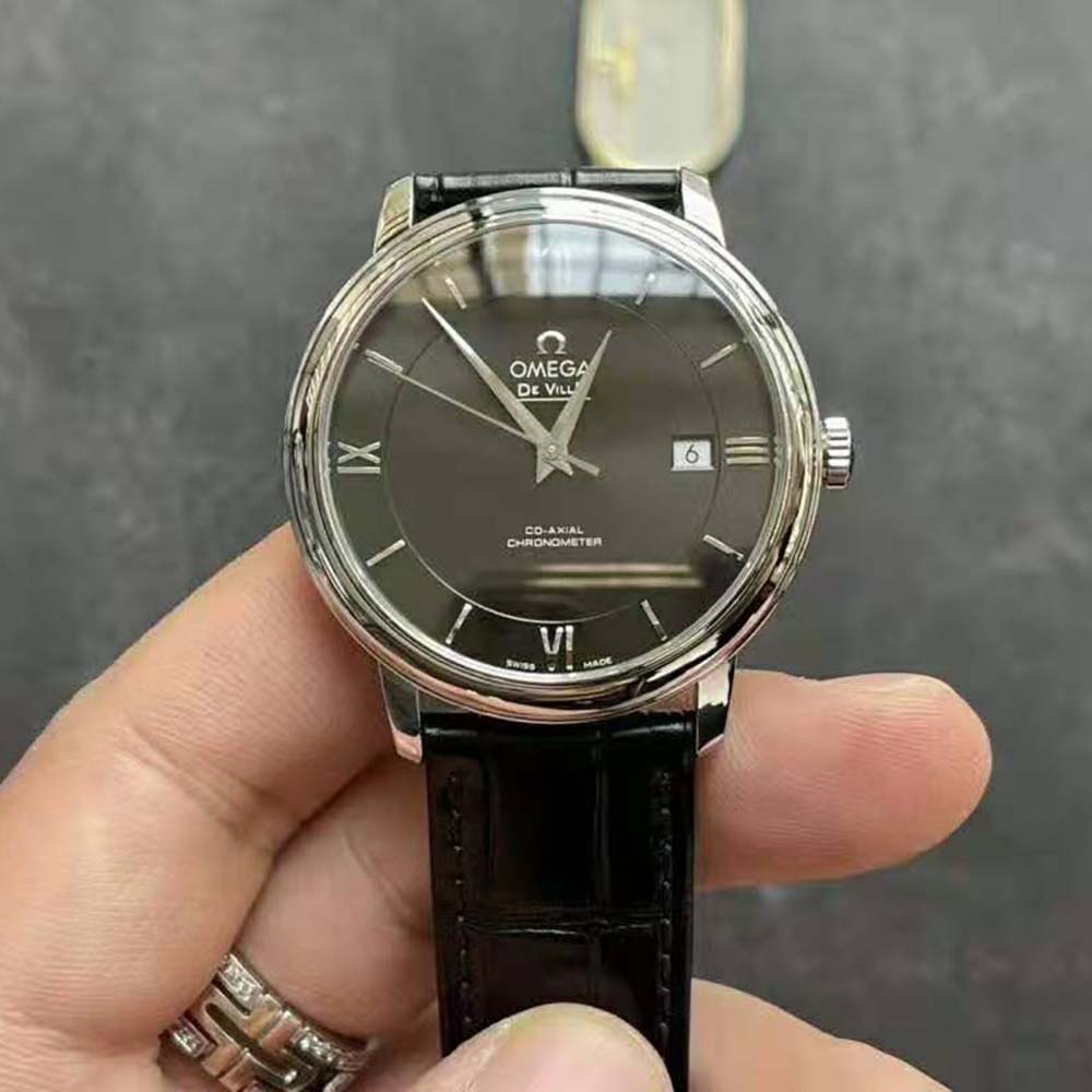 Omega Men De Ville Prestige Co-Axial Chronometer 39.5 mm in Stainless Steel-Black (4)