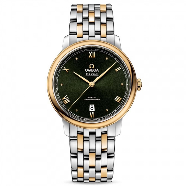 Omega Men De Ville Prestige Co‑Axial Chronometer 39.5 mm in Steel ‑ Yellow Gold-Black