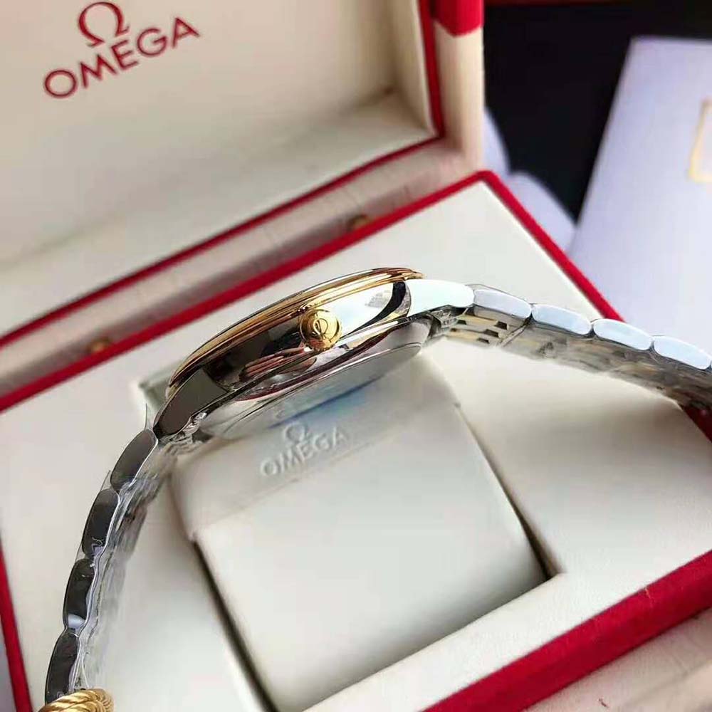 Omega Men De Ville Prestige Co‑Axial Chronometer 39.5 mm in Steel ‑ Yellow Gold-Black (5)