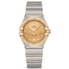 Omega Women Constellation Quartz 28 mm in Steel and Yellow Gold