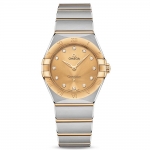 Omega Women Constellation Quartz 28 mm in Steel and Yellow Gold