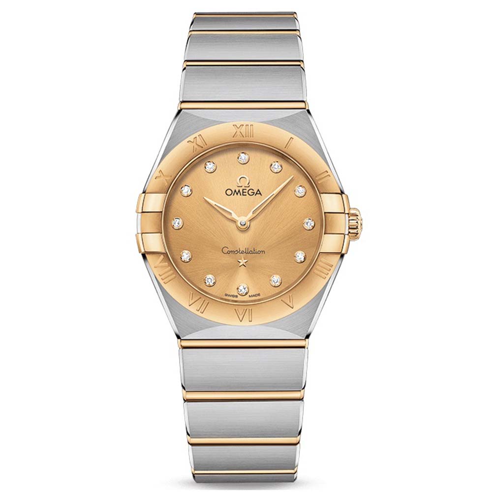 Omega Women Constellation Quartz 28 mm in Steel and Yellow Gold (1)