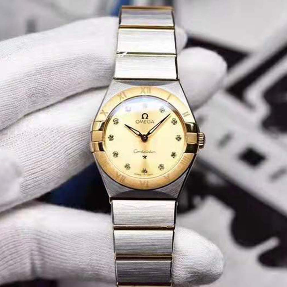 Omega Women Constellation Quartz 28 mm in Steel and Yellow Gold (2)