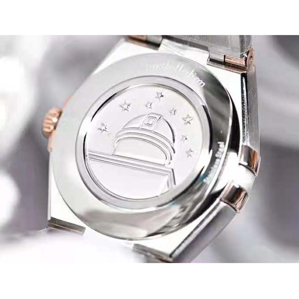 Omega Women Constellation Quartz 28 mm in Steel ‑ Sedna™ Gold-White (8)