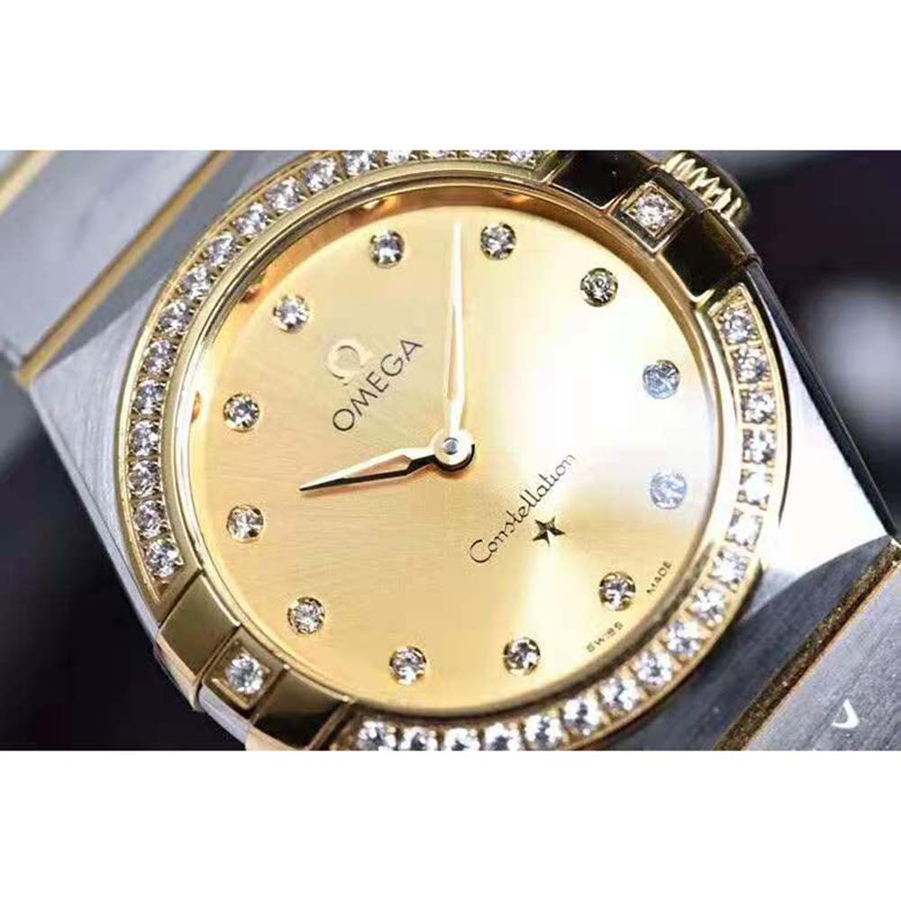 Omega Women Constellation Quartz 28 mm in Steel ‑ Yellow Gold (5)