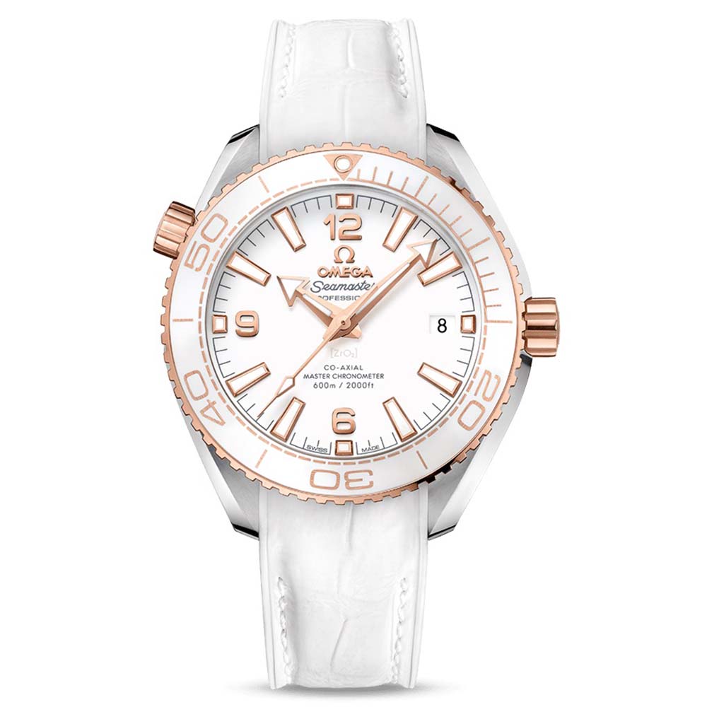 Omega Women Seamaster Planet Ocean 600M Co‑Axial Master Chronometer 39.5 mm-White (1)