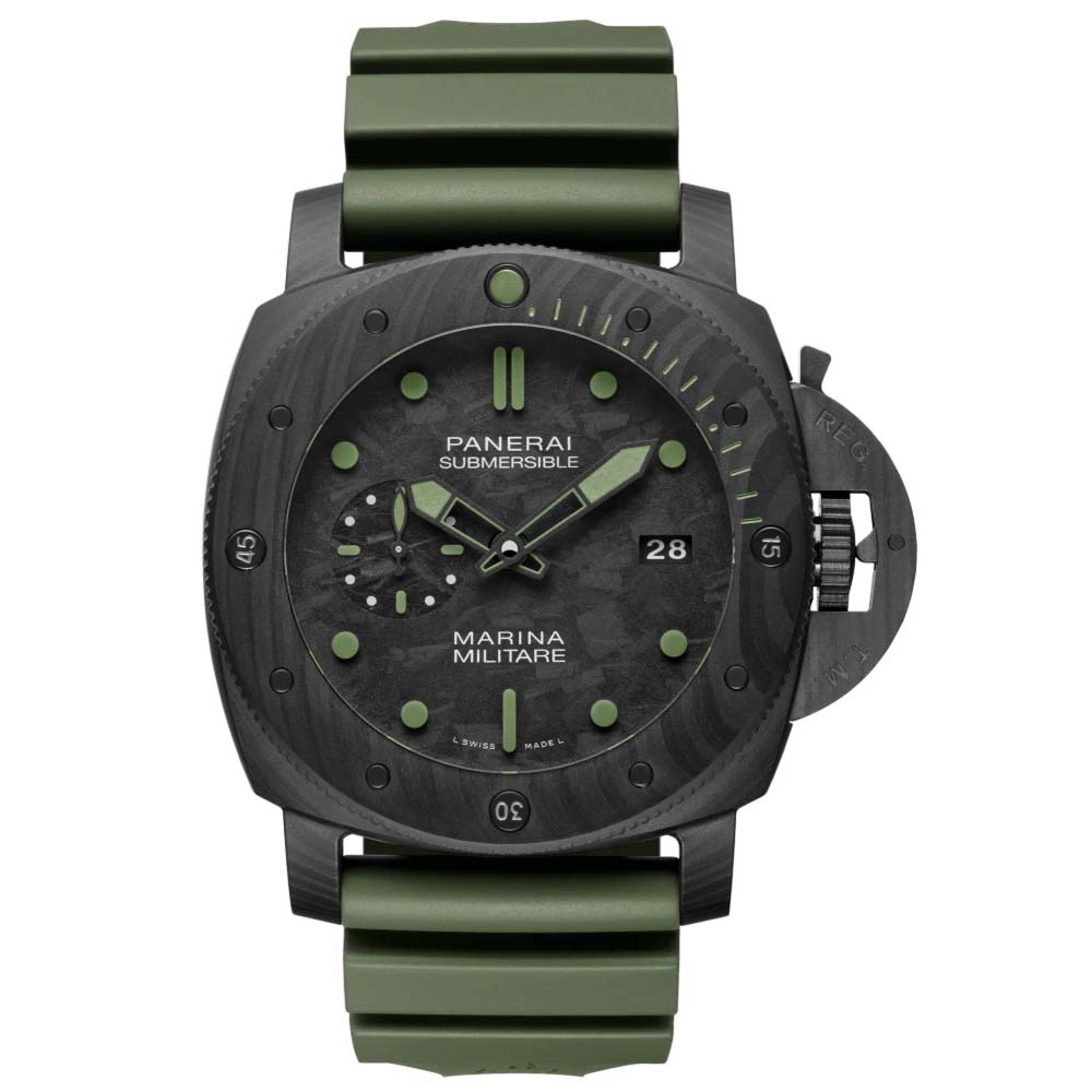 Panerai Men Submersible Marina Militare Carbotech 47 mm-Black (1)