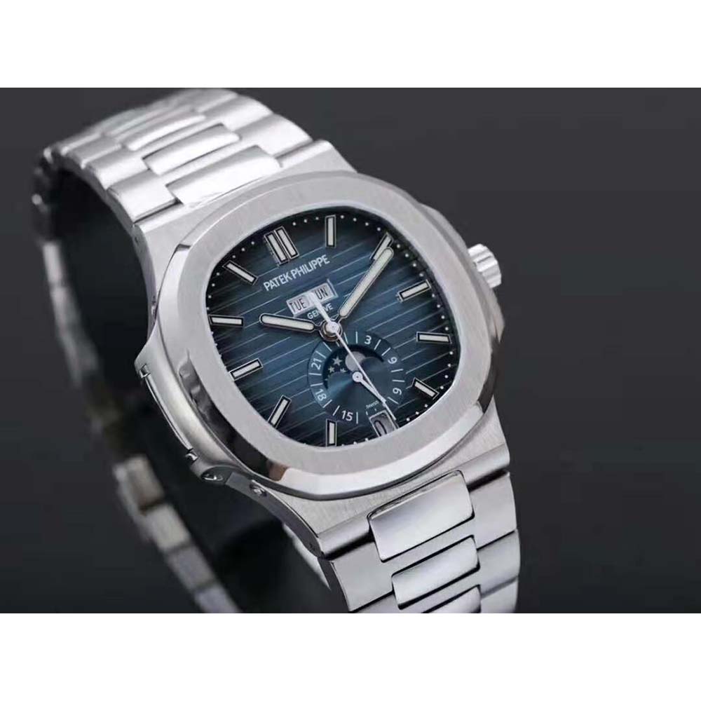 Patek Philippe Men Nautilus Self-winding 40.5 mm in Steel-Blue (3)