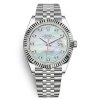 Rolex Men Datejust Classic Watches Oyster 41 mm in Oystersteel and White Gold-Silver