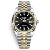 Rolex Men Datejust Classic Watches Oyster 41 mm in Oystersteel and Yellow Gold-Black