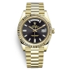 Rolex Men Day-Date Classic Watches Oyster 40 mm in Yellow Gold-Black