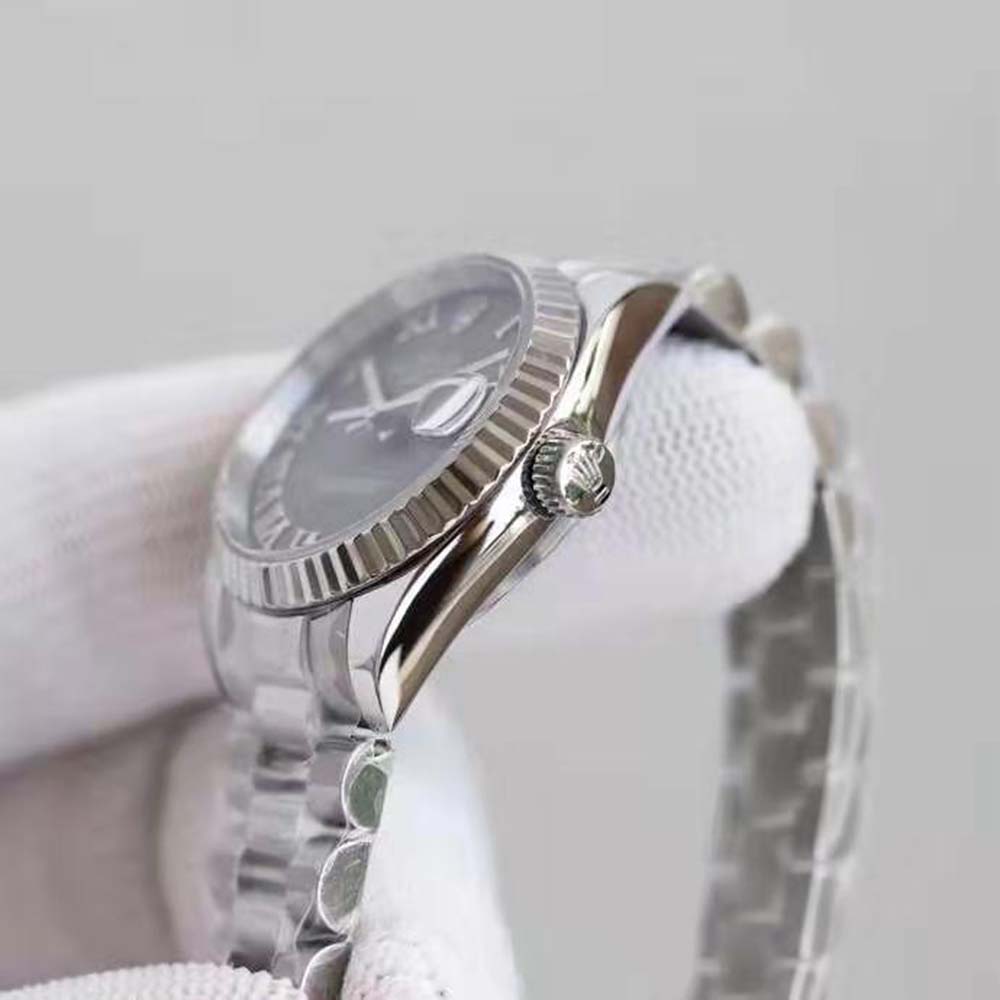 Rolex Women Lady-Datejust Classic Watches Oyster 28 mm in Oystersteel and White Gold-Grey (3)