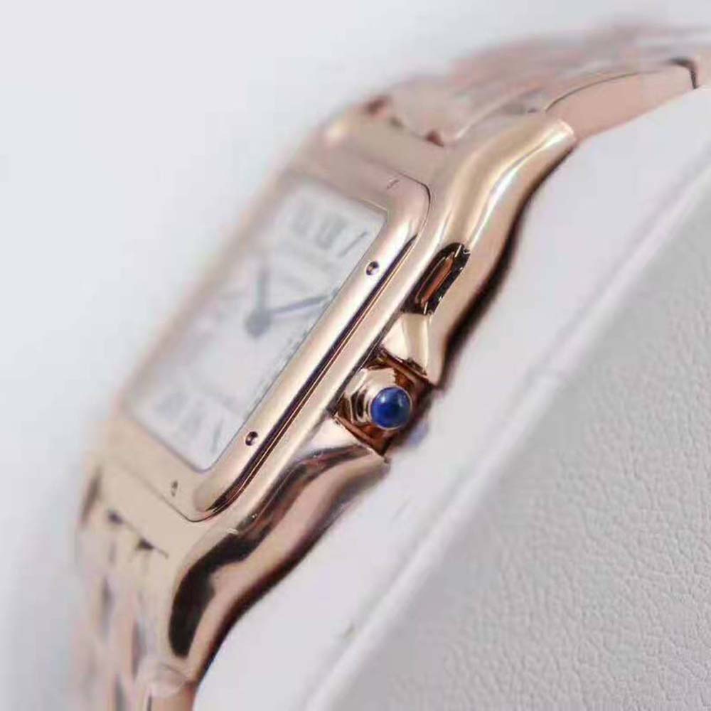 Women Panthère De Cartier Watch Medium Model Quartz Movement in Pink Gold-White (5)