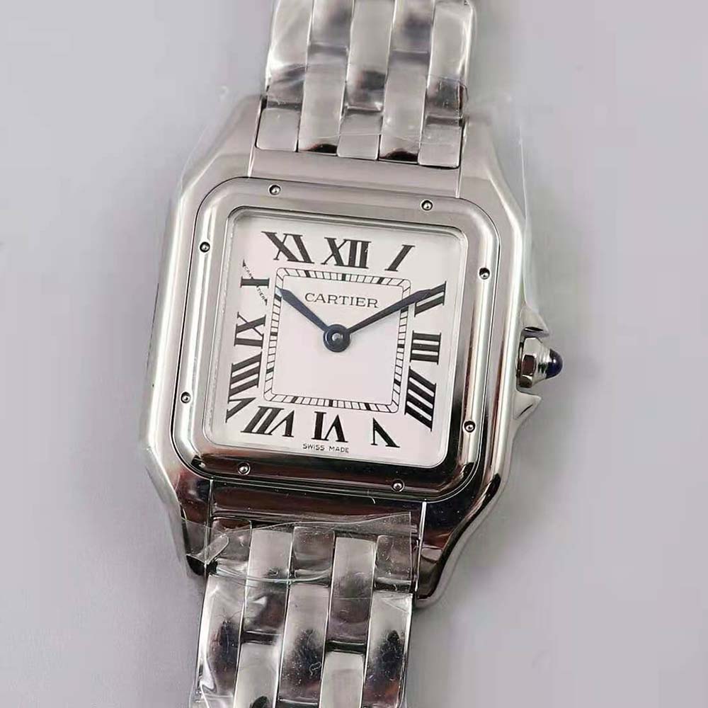 Women Panthère De Cartier Watch Medium Model Quartz Movement in Steel-Silver (2)