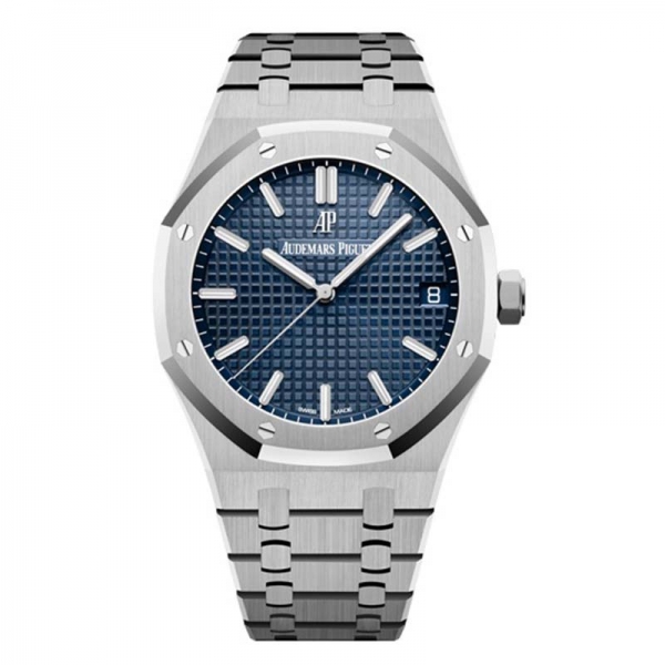 Audemars Piguet Men Royal Oak Selfwinding 41 mm in Stainless Steel-Blue