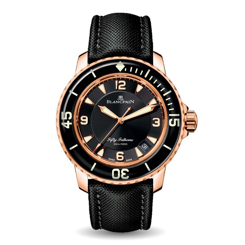 Blancpain Men Fifty Fathoms Automatique 45 mm in Red Gold-Black (1)