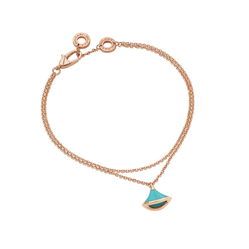 Bulgari Divas Dream Bracelet in Rose Gold with Turquoise-Blue (1)
