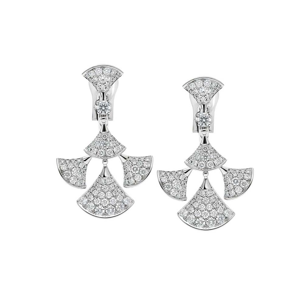 Bulgari Divas Dream Earrings in White Gold with Diamonds-Silver (1)