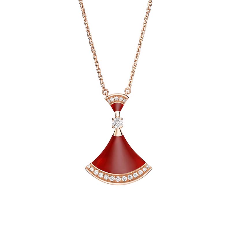 Bulgari Divas Dream Necklace in Rose Gold with Carnelian and Diamonds (1)
