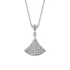 Bulgari Divas Dream Necklace in White Gold with Diamonds-Silver