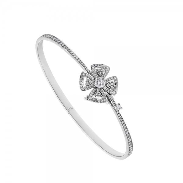Bulgari Fiorever Bracelet in White Gold with Diamonds-Silver (1)