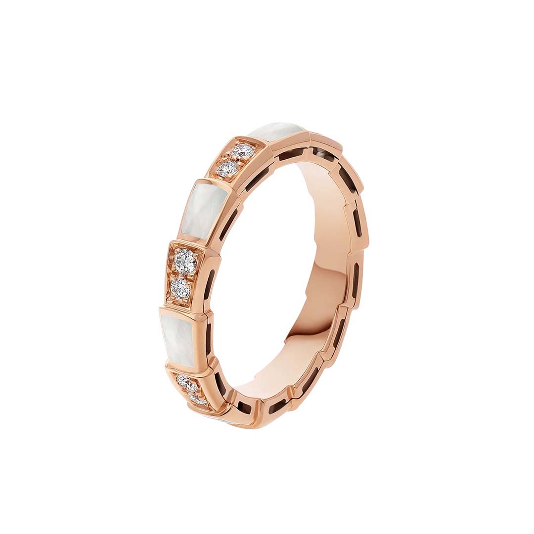 Bulgari Serpenti Viper Ring in Rose Gold with Mother of Pearl (1)