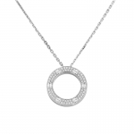 Cartier Love Necklace Diamond-paved in White Gold-Silver