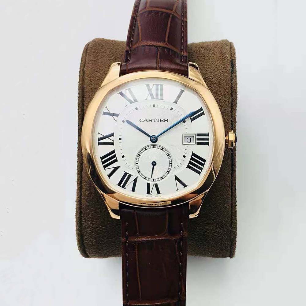 Cartier Men Drive De Cartier Watch Large Model Automatic Movement in Pink Gold-Silver (2)