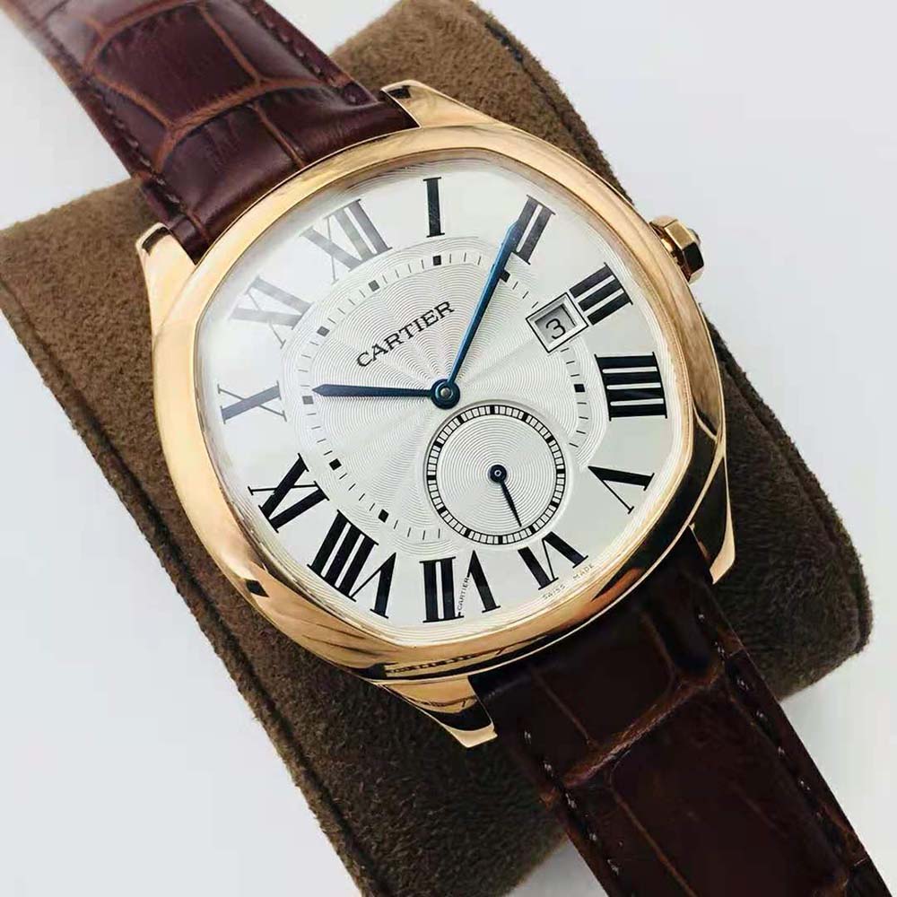 Cartier Men Drive De Cartier Watch Large Model Automatic Movement in Pink Gold-Silver (3)